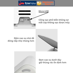 Thùng Rác Tự Động Thông Minh Xiaomi Townew T3 13L - Tự Động Hàn Đóng Gói Túi Rác Thay Túi Rác phù hợp cho không gian hẹp