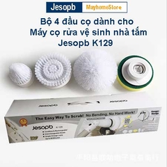 Bộ 4 đầu bàn chải làm sạch vệ sinh nhà tắm không dây dành cho máy cọ nhà vệ sinh, máy cọ rửa nhà tắm Jesopb K129