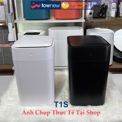 Thùng Rác Tự Động Thông Minh Townew T1S 15.5L - Tự Động Hàn Đóng Gói Túi Rác, Thay Túi Rác Với 2 Màu Đen và Trắng