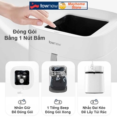 Thùng Rác Tự Động Thông Minh Xiaomi Townew T Air Lite 16.6L Thiết Kế Tối Giản, Tự Động Đóng Gói, Chống Nước IPX4