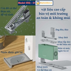 Máy Sấy Tiệt Trùng Dao Thớt Đũa [Kèm 2 Thớt] Khử Khuẩn Với 5 Đèn TIA UV SANSUI An Toàn, Đẹp Tiện Lợi Cho Bếp Gia Đình