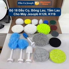 Bộ 18 Đầu Cọ (bán rời) Lắp Cho Máy cọ chổi cọ điện máy chà bàn chải vệ sinh nhà tắm không dây Jesopb K129 Pin 4000mAh