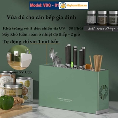Máy Sấy Tiệt Trùng Dao Thớt Đũa [Kèm 2 Thớt] Khử Khuẩn Với 5 Đèn TIA UV SANSUI An Toàn, Đẹp Tiện Lợi Cho Bếp Gia Đình