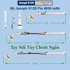 Bàn chải làm sạch vệ sinh nhà tắm không dây Jesopb K129 Pin 4000 mAh với 4 đầu thay thế Bảo Hành 6 Tháng