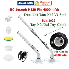 Bàn chải làm sạch vệ sinh nhà tắm không dây Jesopb K129 Pin 4000 mAh với 4 đầu thay thế Bảo Hành 6 Tháng