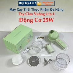 Bộ Máy Xay Băm, Máy Thái Rau Củ Quả Tỏi Ớt Rau Cầm Tay Đa Năng Tiện Dụng Cho Nhà Bếp Pin Sạc 2000 mAh Cổng USB Type C