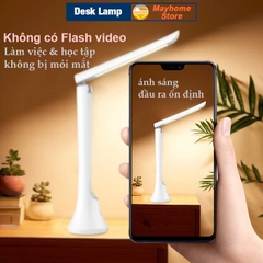 Đèn Bàn Học LED USB Chống Cận, 03 Chế Độ Ánh Sáng Vàng, Trắng , Pin Tích Điện 3000 mAh Di Động, Gập Tùy Chỉnh Nhỏ Gọn