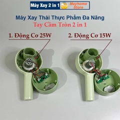 Bộ Máy Xay Băm, Máy Thái Rau Củ Quả Tỏi Ớt Rau Cầm Tay Đa Năng Tiện Dụng Cho Nhà Bếp Pin Sạc 2000 mAh Cổng USB Type C