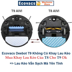 Phụ Kiện Khay Lau Rung Ozmo Pro 2.0 & Khay Lau Kéo Cho Robot Hút Bụi Lau Nhà Ecovacs Deebot T8 T9 AIVI, Max, Power, Plus