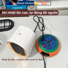 Máy sưởi Để Bàn 1200W, Quạt sưởi ấm mùa đông 220V tiết kiệm năng lượng, tiếng ồn thấp dành cho gia đình, văn phòng