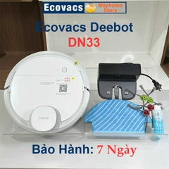 Robot Hút Bụi Lau Nhà Ecovacs Deebot DN33, Hàng Trưng Bày Chưa Qua Sử Dụng Kèm App Ecovacs Home Hỗ Trợ Kỹ Thuật 24/7