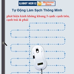 Robot Lau Kính Tự Động Phun Nước iLobot HCR 12 Siêu Mỏng Chống Rơi 20 Phút Khi Mất Điện