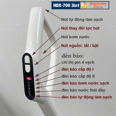 Máy Hút Bụi Lau Nhà Khô Ướt Cầm Tay Không Dây 3in1 HDX700 Pin Khủng 4000 mAh hoạt động liên tục 55 phút lực hút 7500Pa