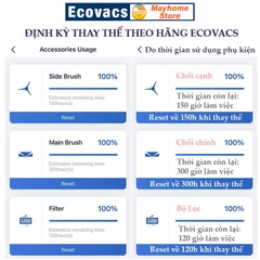 Phụ Kiện Robot Ecovacs Deebot U2 Pro | U2 Power | U2