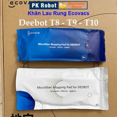 Túi Khăn Lau Rung Ecovacs Deebot T8 T9 T10, Loại Khô Túi 10 Cái, Loại Ướt Túi 10 Cái và 25 C