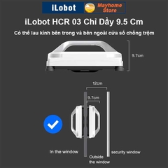 Robot Lau Kính Tự Động iLobot HCR 03 Tốc Độ Lau Nhanh, Độ ồn thấp, An Toàn Chống Rơi 20 Phút Khi Mất Điện