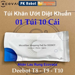 Túi Khăn Lau Rung Ecovacs Deebot T8 T9 T10, Loại Khô Túi 10 Cái, Loại Ướt Túi 10 Cái và 25 C