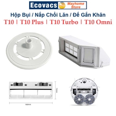 Hộp Bụi, Đế Gắn Khăn, Nắp Chổi Lăn Robot Hút Bụi Ecovacs Deebot X1 Turbo, X1 Omni, T10 Turbo, T10 Omni, T10 và T10 Plus.