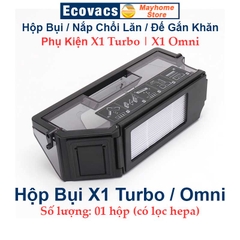 Hộp Bụi, Đế Gắn Khăn, Nắp Chổi Lăn Robot Hút Bụi Ecovacs Deebot X1 Turbo, X1 Omni, T10 Turbo, T10 Omni, T10 và T10 Plus.