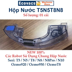 Hộp bụi, Hộp nước và khay lau cho robot hút bụi lau nhà Ecovacs Deebot Seri T5 T8 T9 N5 N8 N10 OzmoT8 Ozmo920 Ozmo950