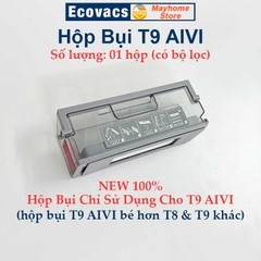 Hộp bụi, Hộp nước và khay lau cho robot hút bụi lau nhà Ecovacs Deebot Seri T5 T8 T9 N5 N8 N10 OzmoT8 Ozmo920 Ozmo950