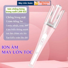 Máy Uốn Tóc Xoăn Xoay Tự Động 2 Chiều 360 độ Tạo Ion Âm 1000W Làm Xoăn Nhanh 10s Điều Chỉnh 3 Mức Nhiệt Cao Cấp