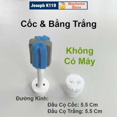 Máy Cọ Rửa Điện Đa Năng Jesopb K119 Sạc USB Pin 2000 mAh, Chống Nước Toàn Thân IPX7, Tương Thích Với Nhiều Đầu Cọ Jesopb