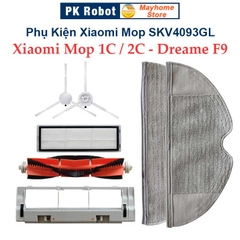 Phụ kiện Robot hút bụi Xiaomi Mop SKV4093GL - Mop 1C - Mop 2C - Dreame F9/ Lọc hepa, Chổi giữa, Chổi cạnh, Khăn lau