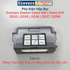 Hộp Bụi, Nắp Chổi Lăn, Đế Gắn Khăn Lau Robot Hút Bụi Lau Nhà Ecovacs Deebot Ozmo 600 | DD33 | DD35 | DD36 | DD37 | DD56