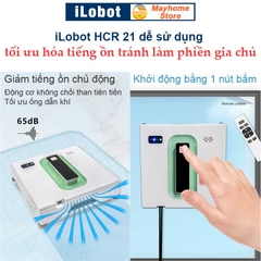 Robot Lau Kính Tự Động Phun Nước Siêu Âm iLobot HCR 21 Lau Kính Có Khung & Không Có Khung, Siêu Mỏng 68 mm Kết Nối App