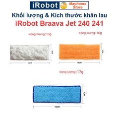 Khăn Lau Robot Lau Nhà iRobot Braava Jet 240, 241. Khăn Lau Khô, Khăn Lau Ướt, Khăn Lau Ẩm iRobot Braava Jet 240, 241///