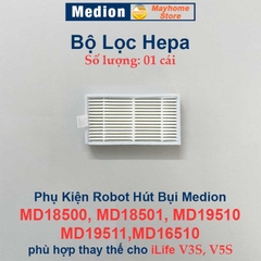 Phụ kiện robot hút bụi Medion MD18500, MD18501, MD19510, MD19511,MD16510 / iLife V3S, V5S. Khăn Lau, Lọc Bụi, Chổi Cạnh/