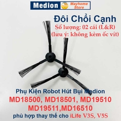 Phụ kiện robot hút bụi Medion MD18500, MD18501, MD19510, MD19511,MD16510 / iLife V3S, V5S. Khăn Lau, Lọc Bụi, Chổi Cạnh/