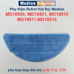 Phụ kiện robot hút bụi Medion MD18500, MD18501, MD19510, MD19511,MD16510 / iLife V3S, V5S. Khăn Lau, Lọc Bụi, Chổi Cạnh/