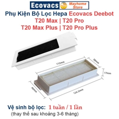 Phụ Kiện Robot Hút Bụi Ecovacs Deebot T20 Max & Plus, T20 Pro & Plus. Chổi Lăn, Chổi Cạnh, Bộ Lọc, Giẻ Lau, Túi Bụi ///