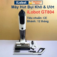 Máy Lau Sàn Hút Bụi Khô & Ướt iLobot GT804 Tự Giặt Giẻ, Phun Nước Tự Động, Không Dây, Siêu Nhẹ Tiện Lợi Cho Gia Đình