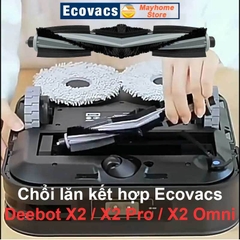 Phụ Kiện Robot Ecovacs Deebot X2 / X2Pro / X2 Omni, Chổi Lăn, Nắp Chặn Chổi Lăn, Đế Gắn Khăn ///