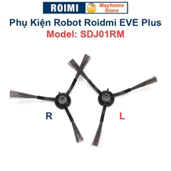 Phụ kiện Robot Roidmi EVE Plus Model: SDJ01RM, Chổi lăn chính, đôi chổi cạnh, bộ lọc, khăn lau, túi đựng bụi ///