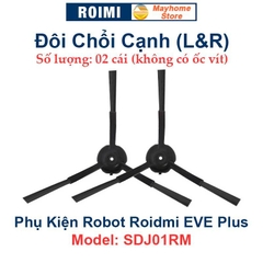 Phụ kiện Robot Roidmi EVE Plus Model: SDJ01RM, Chổi lăn chính, đôi chổi cạnh, bộ lọc, khăn lau, túi đựng bụi ///