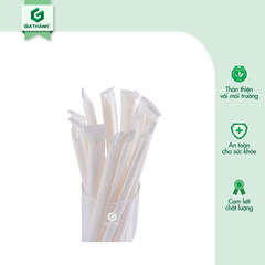 Ống hút giấy trắng Ø12x197 (Bọc giấy)