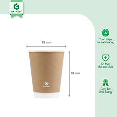 Ly giấy Kraft 9oz - 270ml (Double wall)