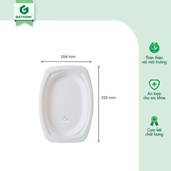 Dĩa giấy oval Fest Bio 6.5inches - 16×23cm