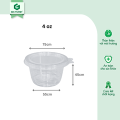 Hũ sốt nhựa nắp liền 4oz (120ml)