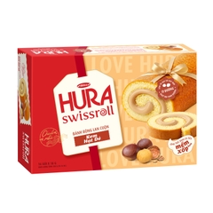 Bánh Bông Lan Cuộn Kem HURA Swissroll Kem Hạt Dẻ - Hạt Sen