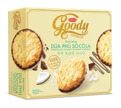 Bánh Cookies Goody Pemium dừa phủ socola HG size L 282g