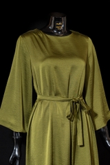 Váy lụa trơn không họa tiết