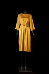 Váy lụa trơn không họa tiết