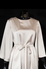 Váy lụa trơn không họa tiết