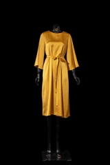 Váy lụa trơn không họa tiết