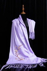 Khăn choàng thêu thủ công hoạ tiết hoa hồng (khăn đũi)